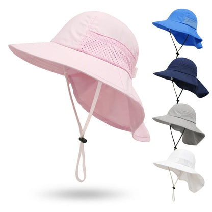 Adjustable Bucket Hat: Beach Sun Protection for Kids