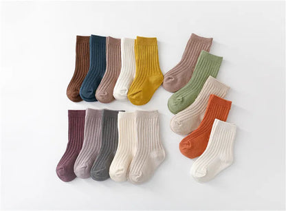 5 Pairs/lot Soft Cotton Blend Children's Socks