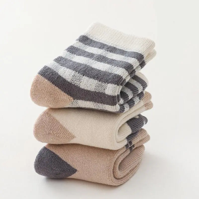 3 Pairs/Set Thick Warm Baby Socks in Autumn/Winter