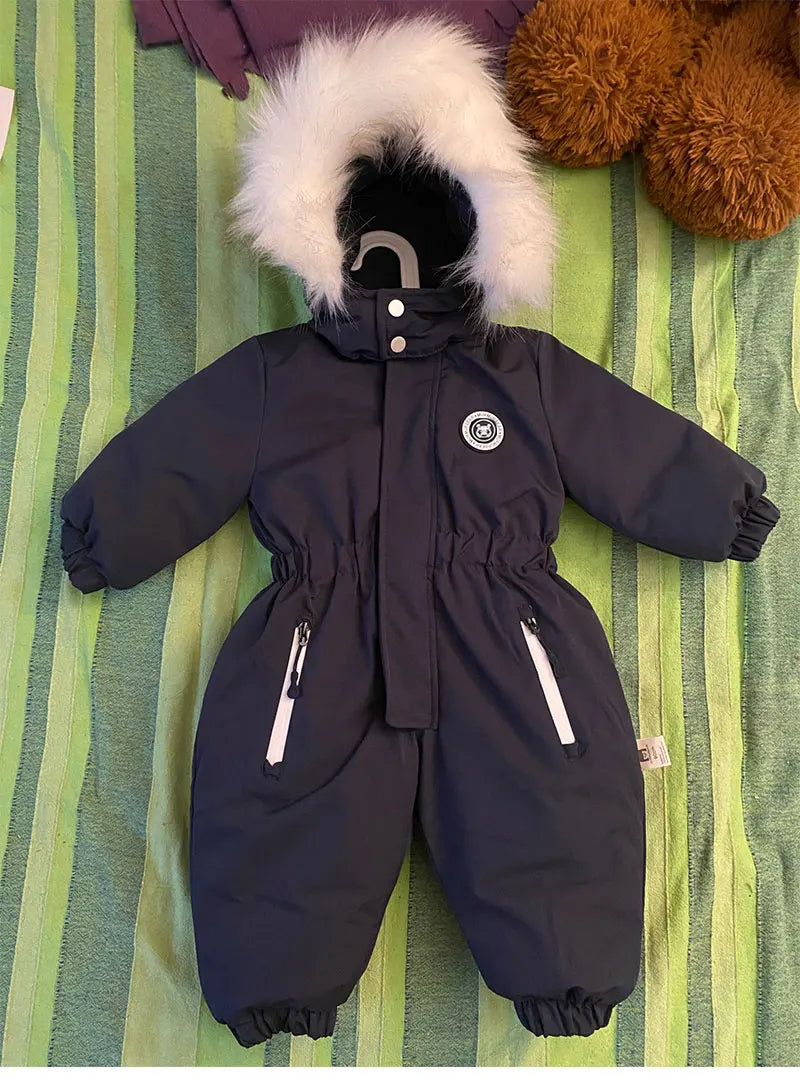 Winter Baby Jumpsuit: Warm Ski Suit for Boys and Girls