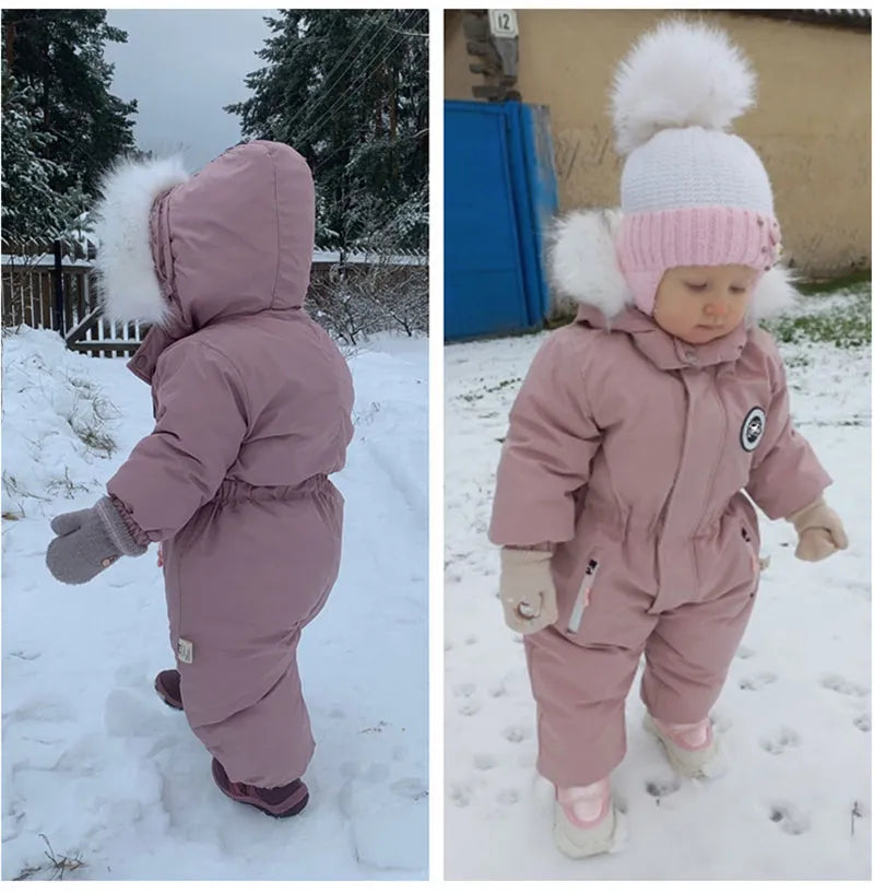 Winter Baby Jumpsuit: Warm Ski Suit for Boys and Girls