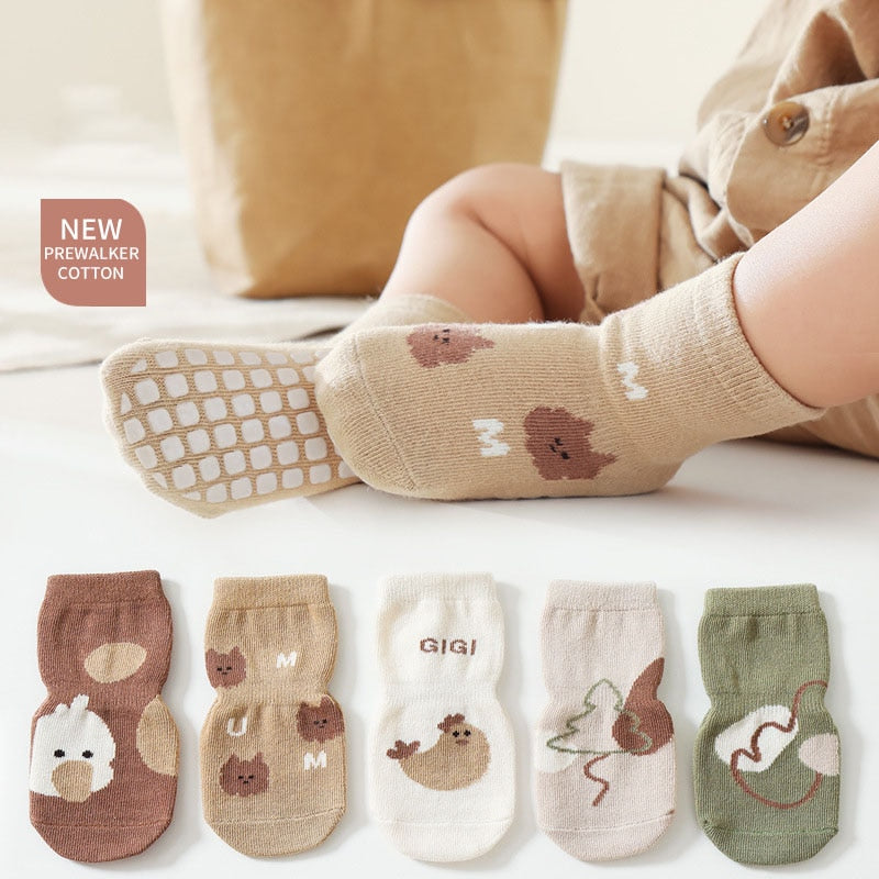 Anti Slip Floor Socks With Cute Cartoon  For Girls Boys