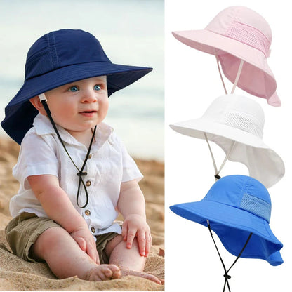 Adjustable Bucket Hat: Beach Sun Protection for Kids