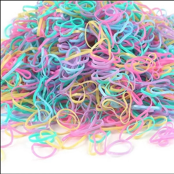 500pcs Per Cup Candy Color Elastic Hair Rings