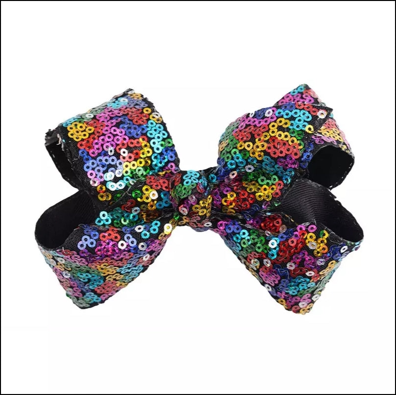 8 / 4 inches Sequin Bow Hair Clip