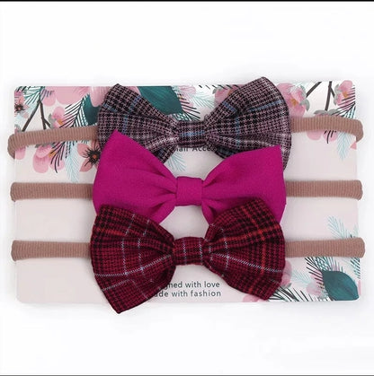 3 Pieces set cute bow headbands