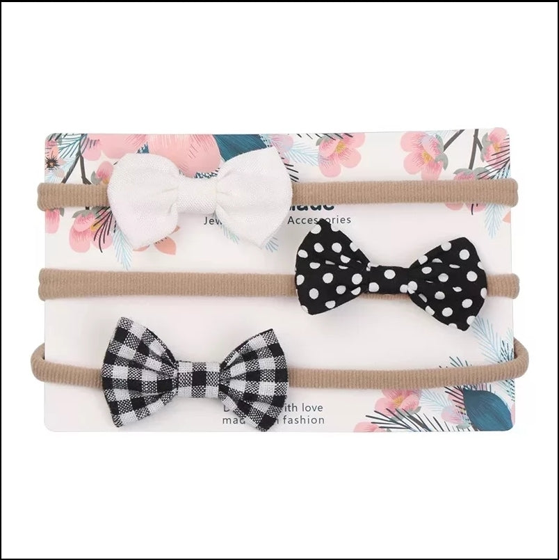 3 Pieces set cute bow headbands