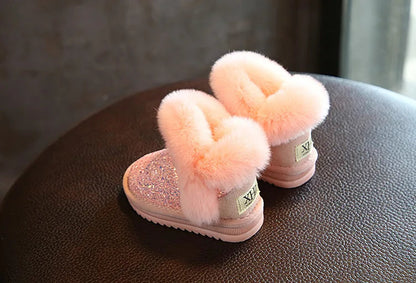 Winter Kids Fashion Snow Boots: Genuine Leather, Warm & Plush