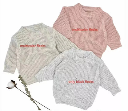 Winter Cotton Sweatersuit for Children - Casual Cable Knit Baby Sweater