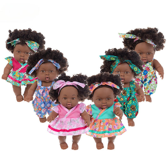 Wholesale Simulation Doll 8-inch African Black Doll Cute Doll