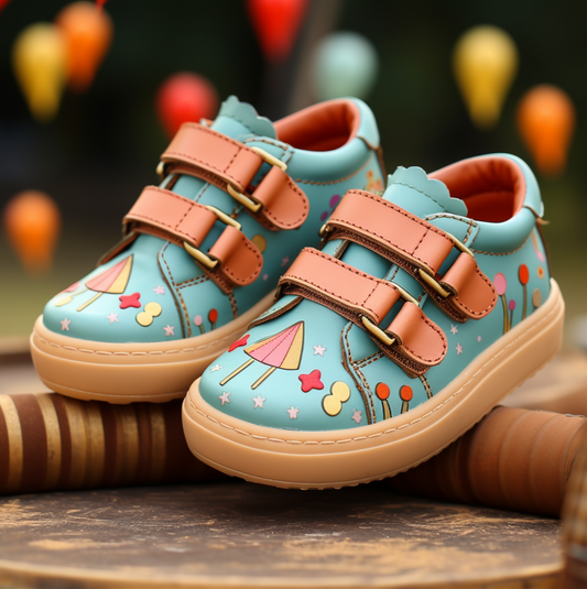 Cartoon Bliss Casual Sky-Blue Shoes