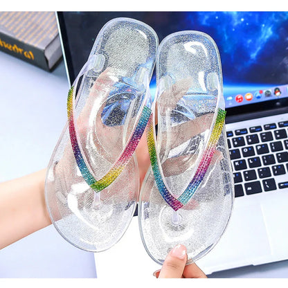 Woman Glitter Rainbow Flip-Flops