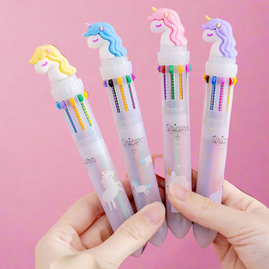 4 Pcs/Set 10-Colored Unicorn Pen