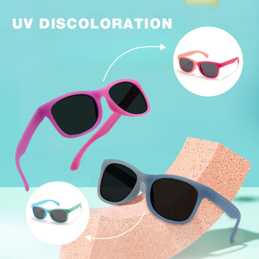 Wholesale UV Protection Color Changeable Silicone Kids Sunglasses