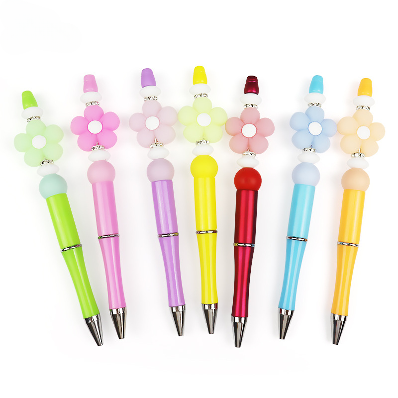 10pcs/packDIY Handmade Luminous Flower Silicone Bead Bead Pen