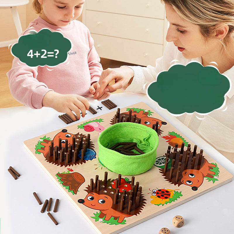 Wholesale of Wooden Puzzle Hedgehog Stick Game