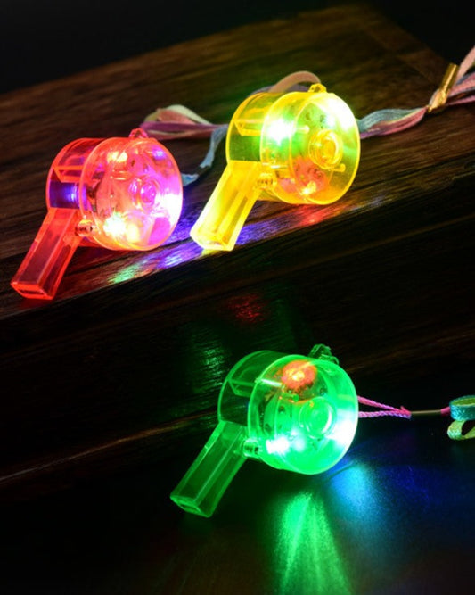 5Pcs Plastic Luminous Whistle Party Toys