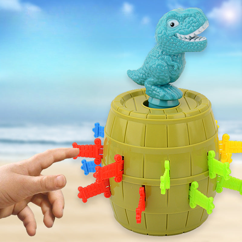 Wholesale of Children's Pranks, Sword Insertion, Dinosaur Wooden Bucket Party Toys