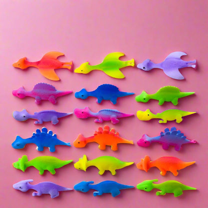 10PCS Ejection Dinosaur Fun Decompression TPR Toys