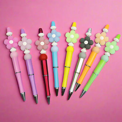 10pcs/packDIY Handmade Luminous Flower Silicone Bead Bead Pen