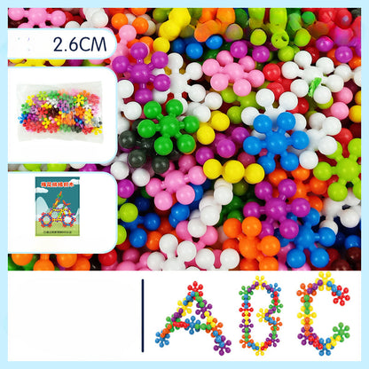 Wholesale of Children's 3D Three-dimensional Rotating Plastic Plum Blossom Building Blocks