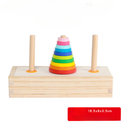 Wholesale of Wooden Hanoi Tower Ten Story Elementary School Early Education Children's Puzzle Games