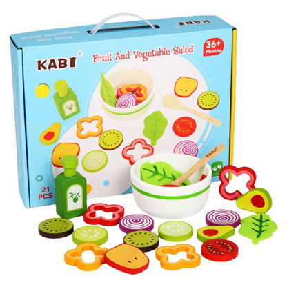 Wholesale Mini Kitchen Fruit and Vegetable Set Wooden Toys