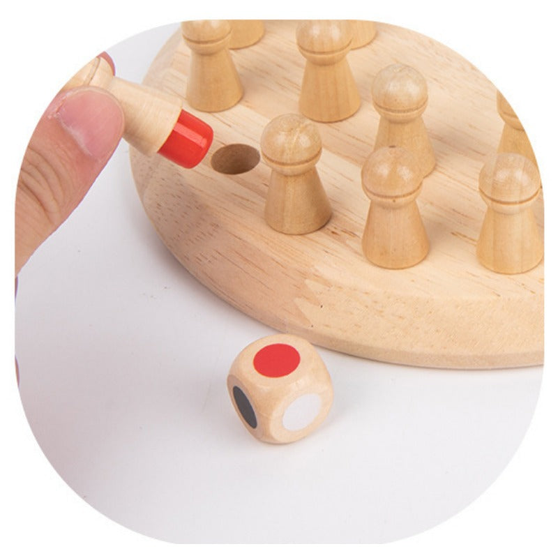 Wholesale of Children's Colored Memory Chess Wooden Puzzle Toys