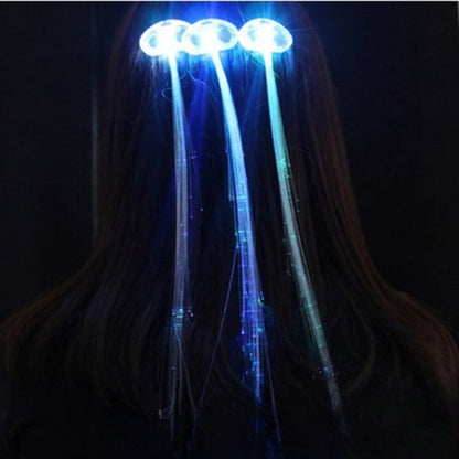 5Pcs Plastic LED Luminous Braided Hair Clips