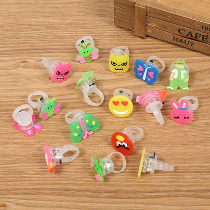 Wholesale Plastic Luminous Cartoon Rings