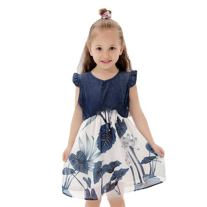 Wholesale Printed Mother Daughter Dress Cotton Baby Clothes