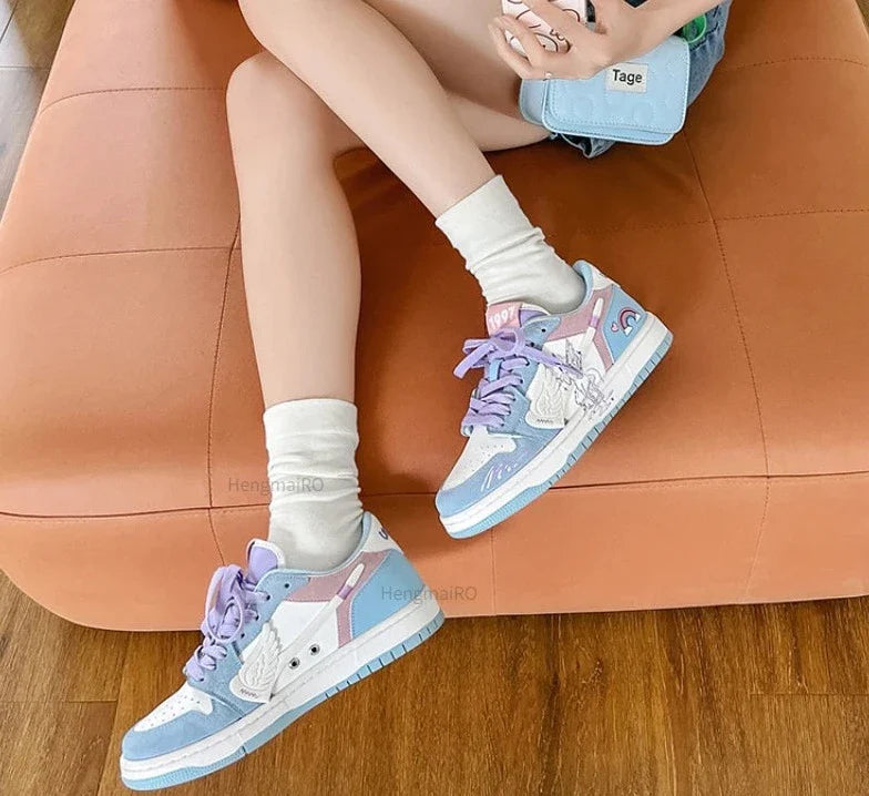 Womens Retro Unicorn Tennis Shoes