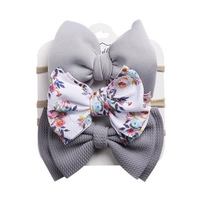 3 Packs Baby Girl Bowknot Decor Headbands