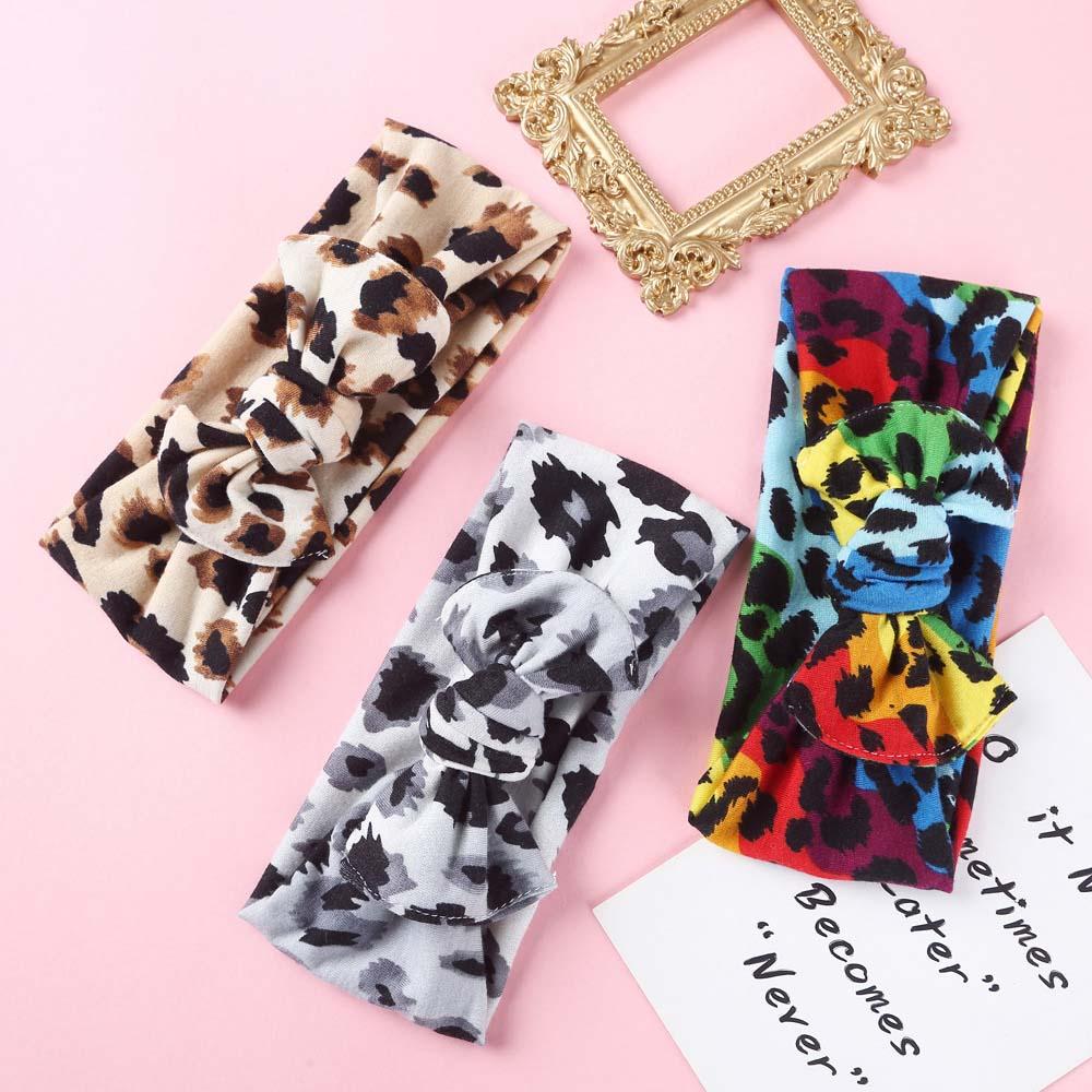 5 Pcs Baby Bow Decor Tie Dye Headbands