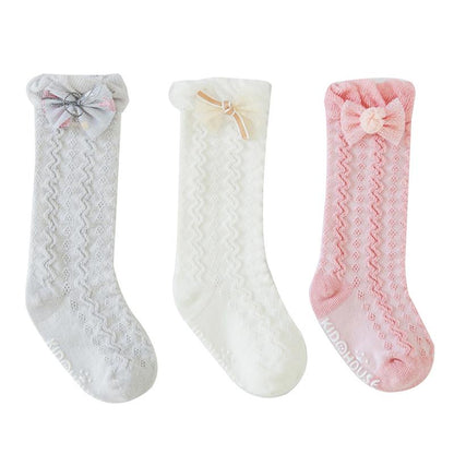 3-Pack Baby Kid Mesh Socks Summer Cartoon Pattern