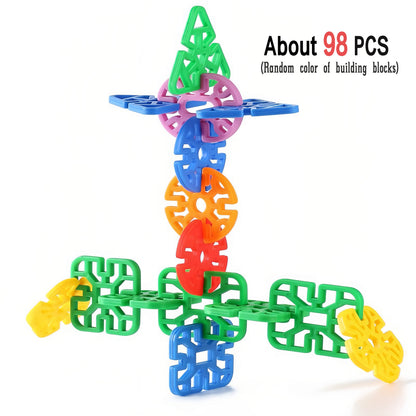 98pcs Snowflakes Building Blocks Fun DIY Assembly Puzzle