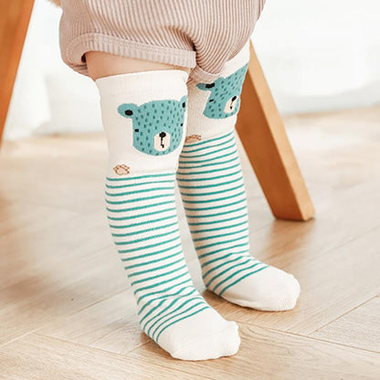 3-Pack Baby Kid Cartoon Knee High Stockings