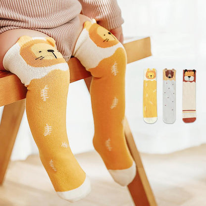 3-Pack Baby Kid Cartoon Knee High Stockings