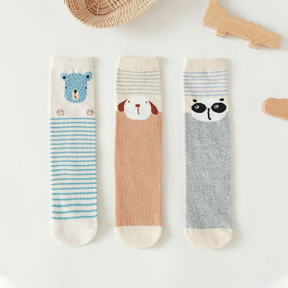 3-Pack Baby Kid Cartoon Knee High Stockings