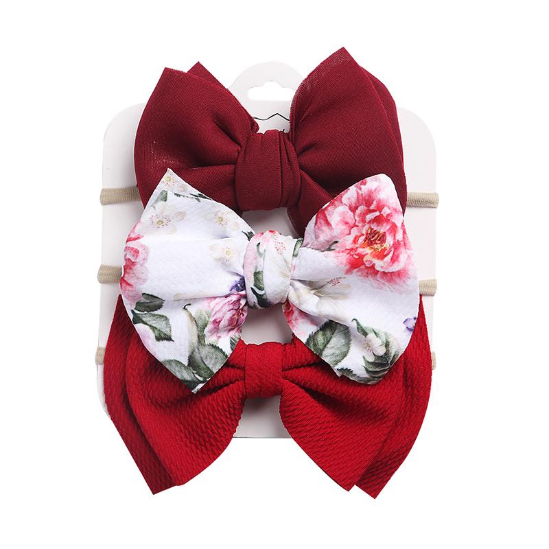 3 Packs Baby Girl Bowknot Decor Headbands