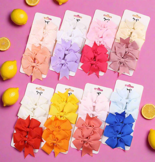 5pcs/set Baby's Headdress Bow Duckbill Clip Hairpin