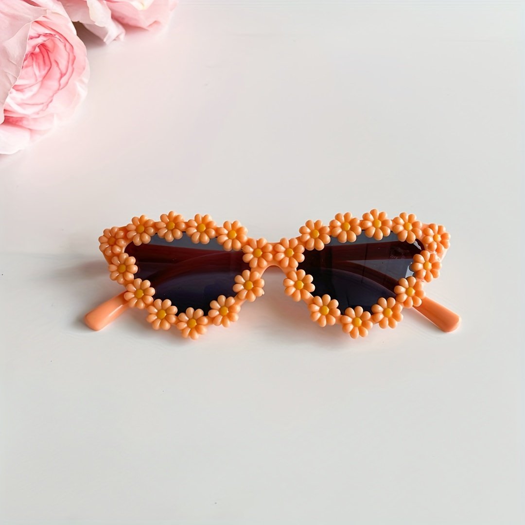 7pcs 7 Colors Flower Fashion Glasses Boys And Girls