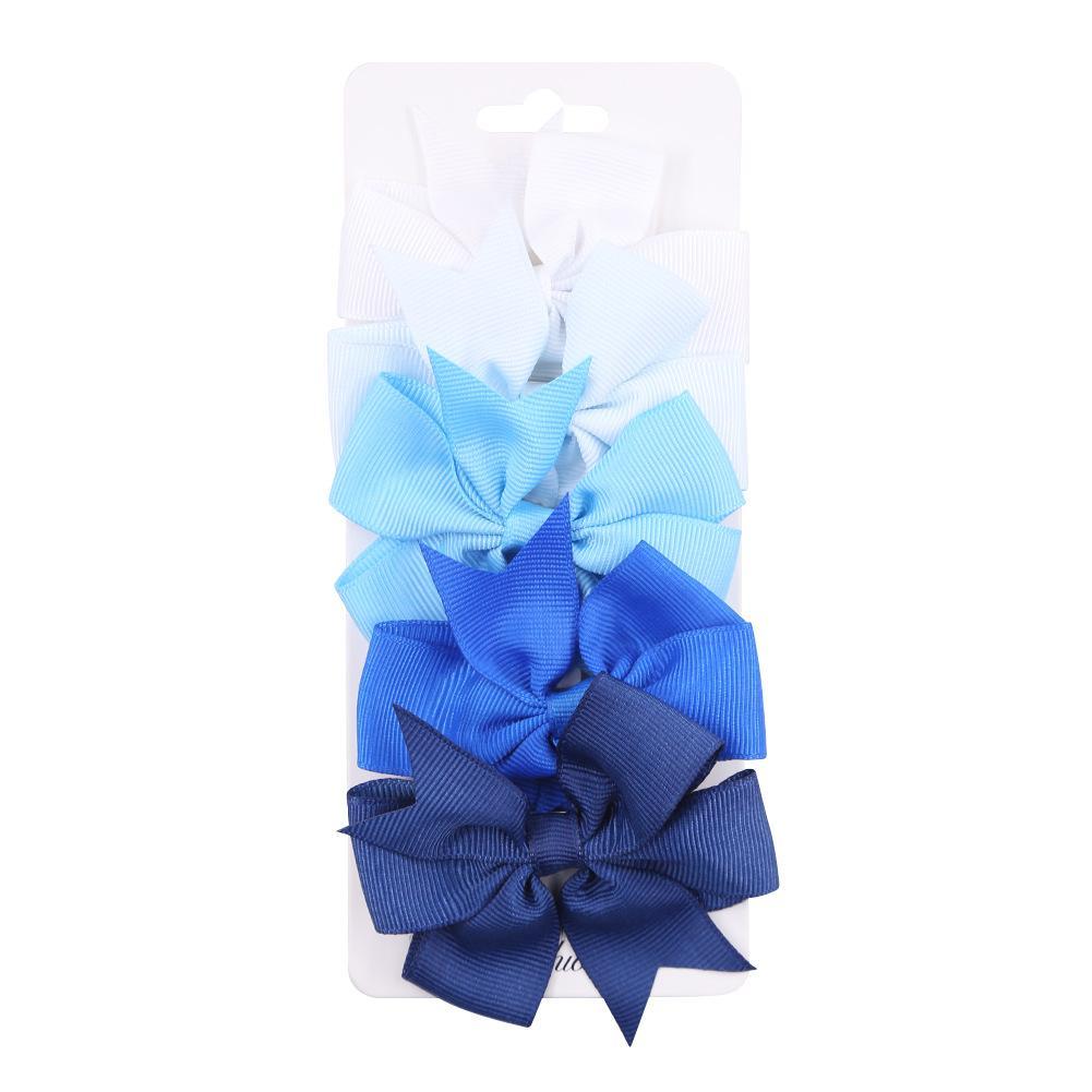 5pcs/set Baby's Headdress Bow Duckbill Clip Hairpin