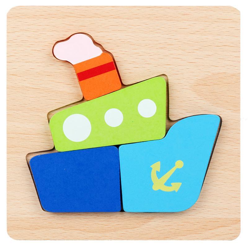 Wooden 3d Three-dimensional Buckle Jigsaw Puzzle for Children