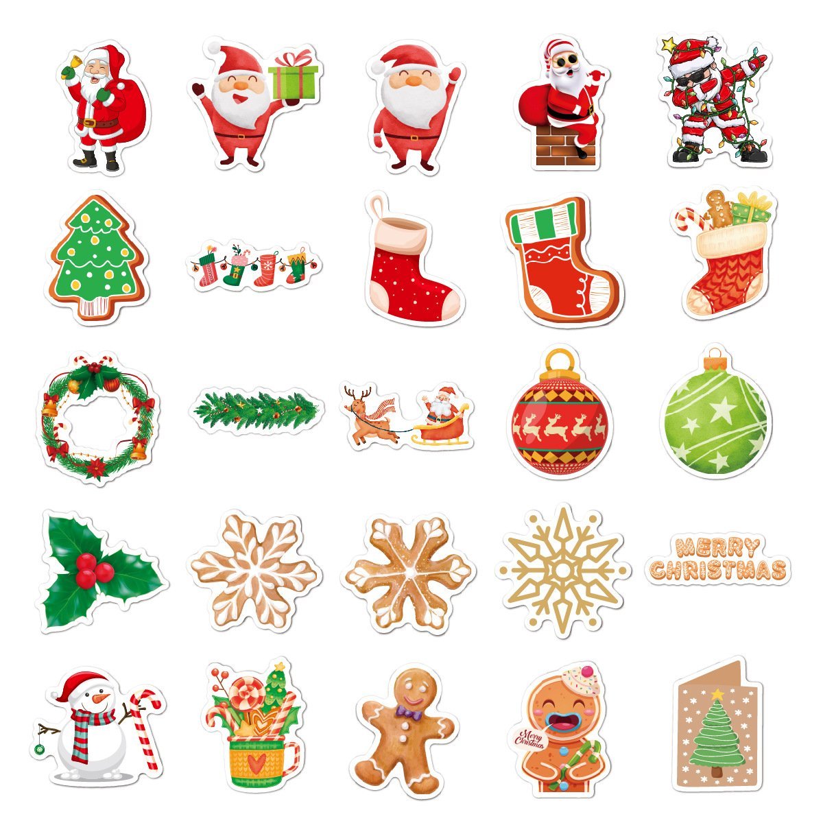 50pcs/set Christmas Sticker Party Decoration Sticker