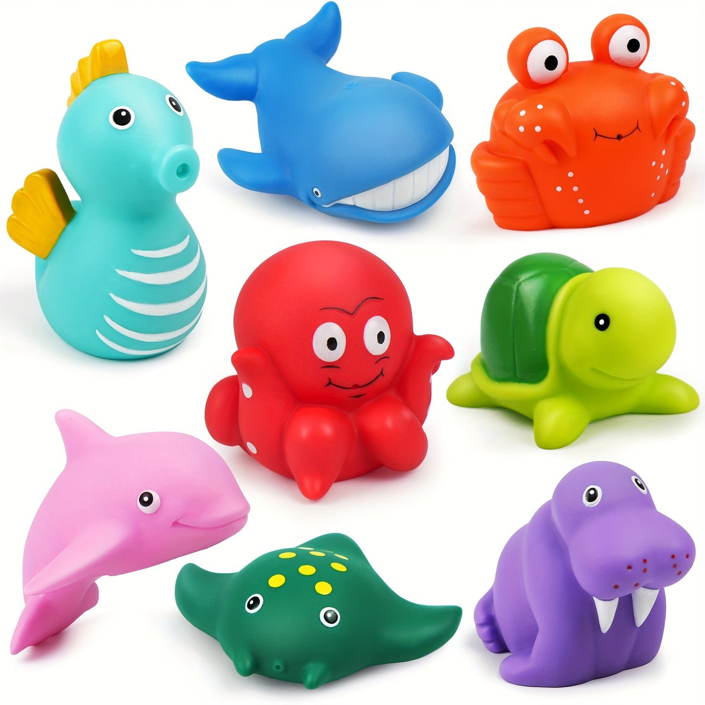 8PCS Bath Toys for Kids Ages 1-3 Mold Free Bath Toys