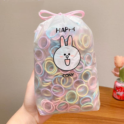 300 Pcs/bag Children's Rubber Band Hair Tie