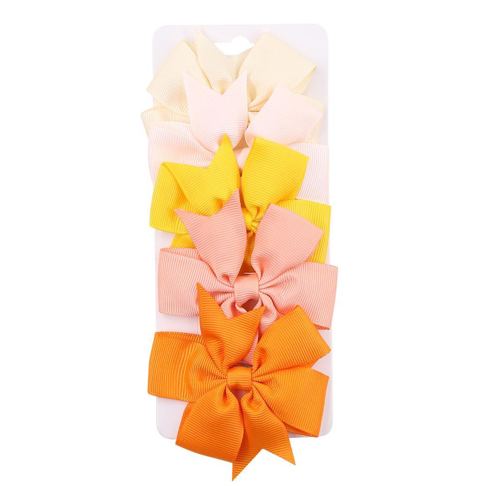 5pcs/set Baby's Headdress Bow Duckbill Clip Hairpin