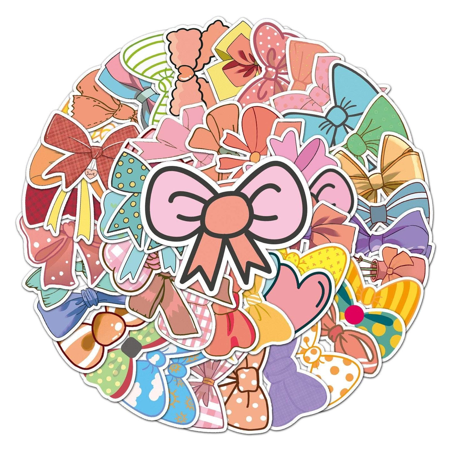 50pcs Bow Graffiti Stickers