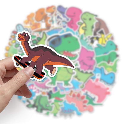 50 Cute Little Dinosaur Stickers Not Repeated